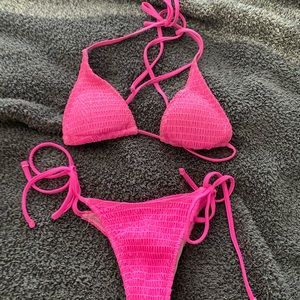 Hot pink bikini
